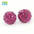 Vente en gros en vrac en gros nouveau produit coloré Shamballa perles pour la fabrication de bijoux taille 4mm - 18mm, IB00127 Fuchsia